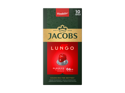 Kavos kapsulės JACOBS Lungo 6 Classico, 10x52g