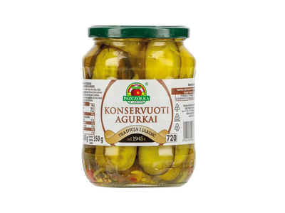 Konservuoti agurkai juostelėmis PSZCZOLKA, 720 ml