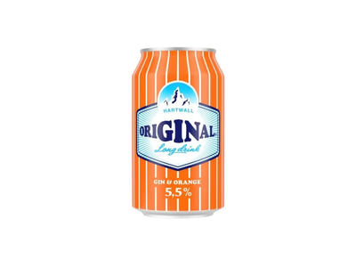 Alkoholinis kokteilis HARTWALL ORIGINAL LONG DRINK GIN AND ORANGE 5,5%, 330 ml