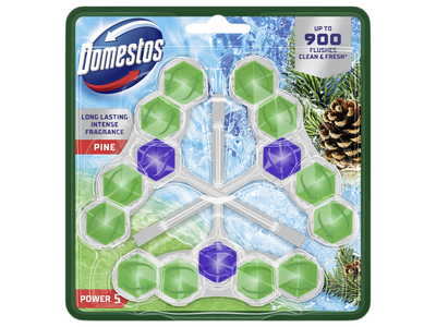 Tualeto blokelis DOMESTOS POWER PINE, 3 x 50g