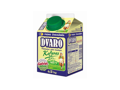 DVARO kefyras, 2,5 % rieb., 500 g t-rex