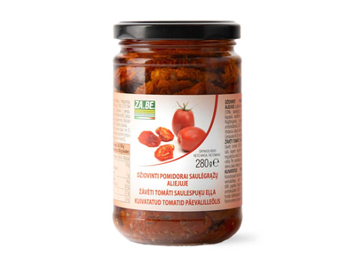 Konservuoti džiovinti pomidorai saulėgrąžų aliejuje ZA.BE, 280g