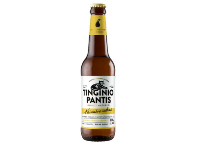 Sidras TINGINIO PANTIS, Kriaušių, 0,33 l, 4,5 %, butelis