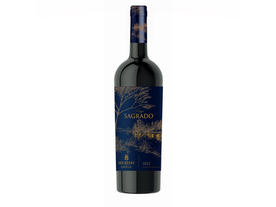 Raudon. p. sald. vynas LAGO SAGRADO,13% 0,75l