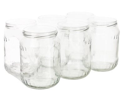 Stiklainis, TO, be dangtelio, 0,72 l, D 8,2 cm, 6 vnt