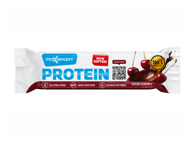 Baltyminis batonėlis MAXSPORT, vyšnių skonio, 50 g