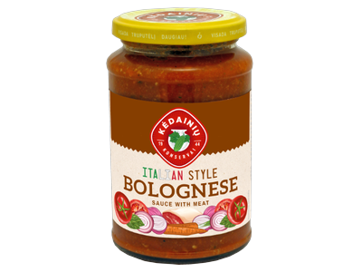 Padažas KĖDAINIŲ Bolognese, su mėsa, 400 g NEW