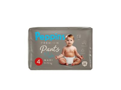 Sauskelnės-kelnaitės PEPPINS PREMIUM,9–15kg,39vnt
