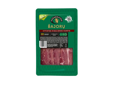 ** Bajorų vytintas kumpis pjaustytas griežinėliais, 110g 