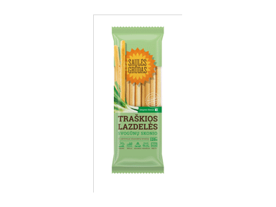 Traškios lazdelės SAULĖS GRŪDAS su svogūnais, 125 g