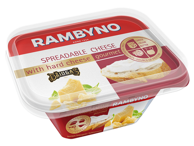 Lydytas tepamas sūrelis RAMBYNO, su kietu sūriu Džiugas, 50%, 175 g