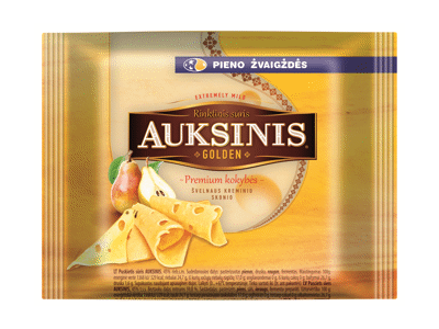 AUKSINIS puskietis fermentinis sūris, 45 % rieb. s. m., 220 g