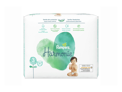 Sauskelnės PAMPERS Harmonie, Value Pack, 3 dydis, 31 vnt.