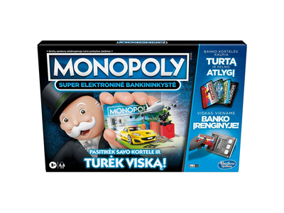 Stalo žaidimas MONOPOLIS: SUPER ELEKTRONINĖ BANKININKYSTĖ, 1vnt.