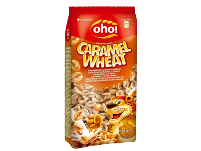 Sausi pusryčiai OHO CARAMEL WHEAT, 150 g