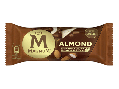 Valgomieji ledai MAGNUM su migdolais, 83 g
