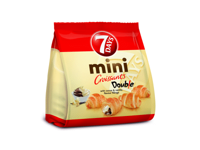 Raguoliai 7DAYS MINI su kakavos ir vanilės skonio įdaru, 185 g