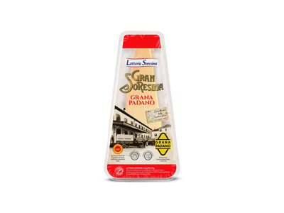 Sūris Grana Padano LATTERIA SORESSINA, brandintas ne mažiau kaip 12 mėn., PDO, 200 g