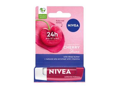 NIVEA CHERRY SHINE lūpų balzamas, 4,8 g