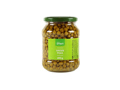 Konserv. žal. žirneliai RIMI SMART,690g/450g