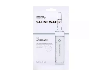 MISSHA veido kaukė MASCURE SHEET MASK SALINE WATER, 1 vnt.