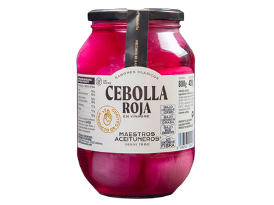 Raudonieji svogūnai  MAESTROS ACEITUNEROS, marinuoti, 800/420 g