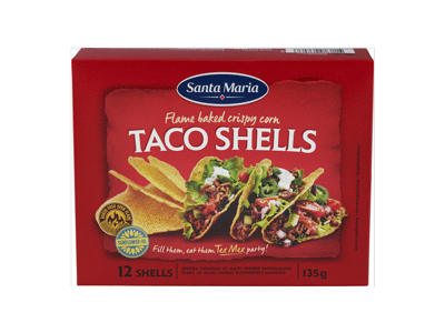 Kukurūzų krepšeliai takams SANTA MARIA TEX MEX, 12 vnt., 135 g