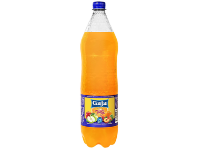 Gazuotas vaisių skonio gaivusis gėrimas GAJA, 1.5 l