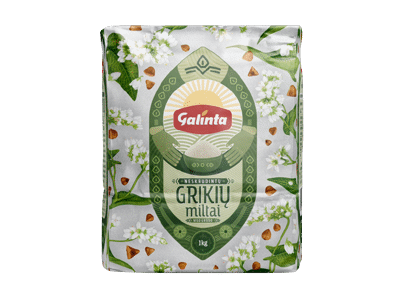 Grikių miltai GALINTA (neskrudinti), 1 kg
