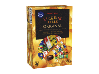 Šokoladiniai saldainiai FAZER LIQUEUR FILLS su likerio įdaru, 150 g