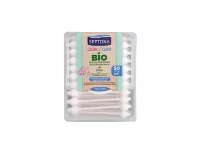 SEPTONA vaikiški, higieniniai vatos pagaliukai BIO BABY, 50 vnt.