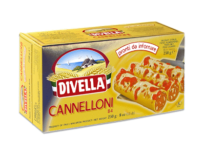 Makaronai DIVELLA CANNELONI Nr. 84 (vamzdžiai), 250 g