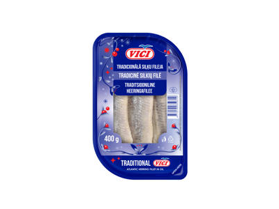 Tradicinė silkių filė VIČI aliejuje, 400 g