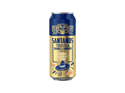 Alaus kokteilis SANTANOS TEQUILA, ORANGE & CINNAMON 4.5%, 500 ml