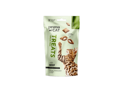 Traškus kačių skanėstas PRIMACAT ANTI-HAIRBALL, 40 g