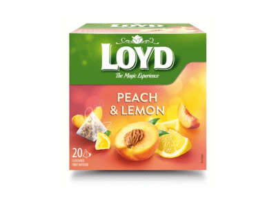 Vaisinė arbata LOYD, persikų ir citrinų skonio, 40 g