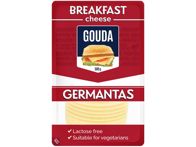 Pjau. sūris GERMANTAS GOUDA, 45 % rieb. 300 g