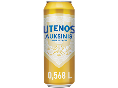 UTENOS AUKSINIS alus (5%), 0,568l