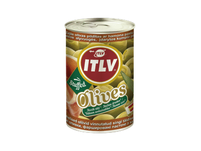 Žaliosios alyvuogės ITLV su kumpio įdaru, 300 g