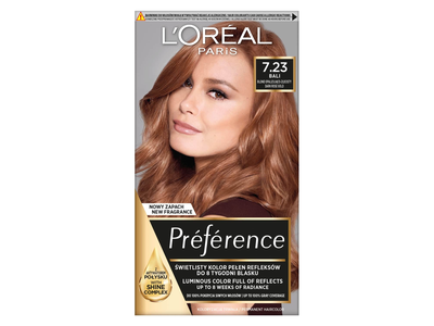 Pl. dažai L'OREAL PREFERENCE ROSE GOLD 7.23
