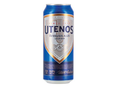 Alus UTENOS UTENOS, 5%, 0,5 L