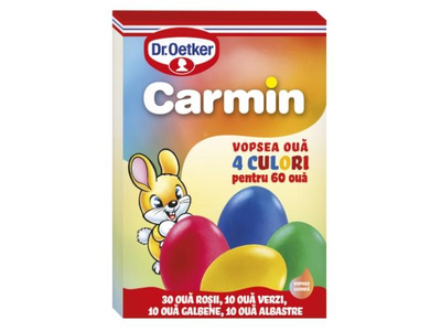 Kiaušinių dažai DR.OETKER Carmin,  4 spalvų, skysti, 20 g (19,4 ml), vnt