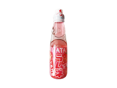 Gazuotas gaivusis gėrimas RAMUNE, braškių skonio, 200 ml