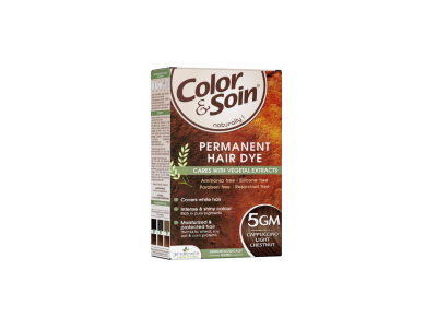 Ilgalaikiai plaukų dažai COLOR & SOIN, kapučino šviesi kaštoninė (5GM), 135 ml