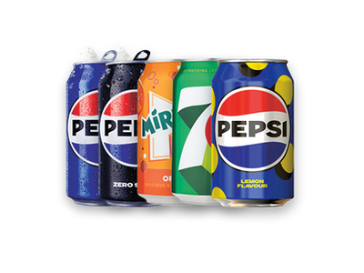 7 UP, MIRINDA, PEPSI MAX, PEPSI LEMON, PEPSI-COLA gaz.gėr., 0,33 l