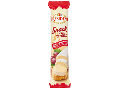 Minkštas sūris PRESIDENT Snack a la Francaise, 180 g
