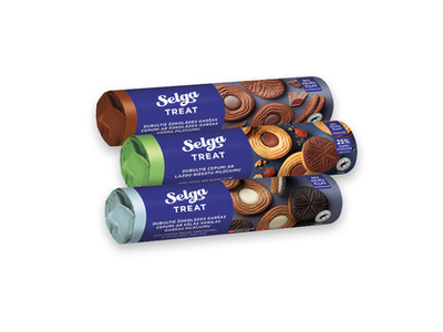 Dviejų sluoksnių sausainiai SELGA (3 rūšių), 205 g