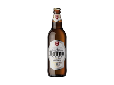 Alus KAUNO, nefiltruotas, šviesusis, 5%, 0,5 l, butelis