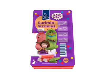 Krabų skonio surimi lazdelės KAKĖ MAKĖ, 100 g