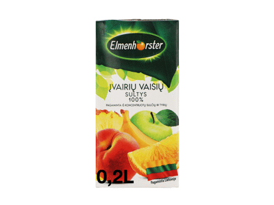 Įvairių vaisių sultys ELMENHORSTER, 200 ml